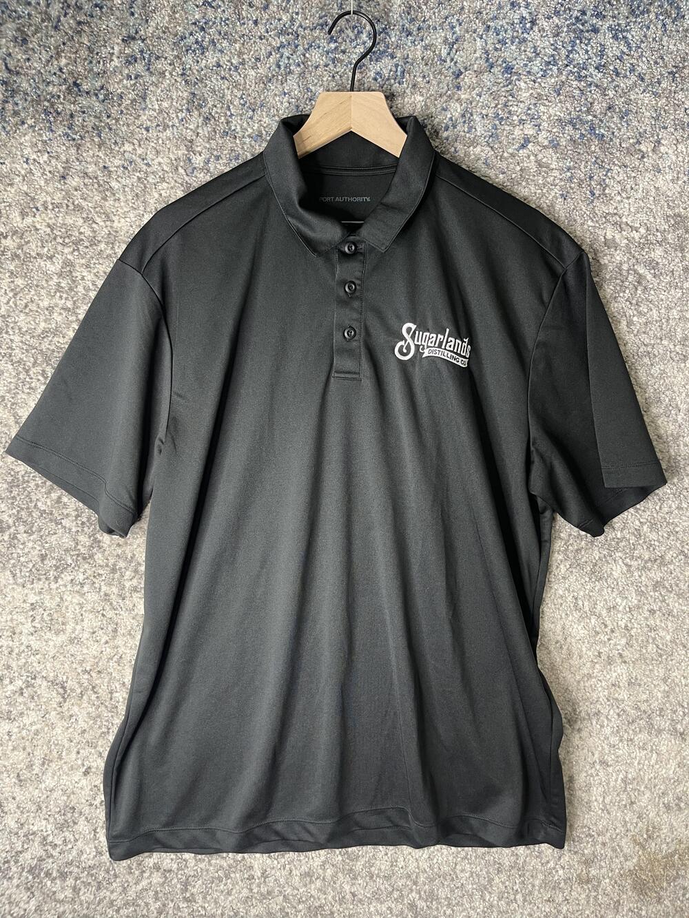 Sugarlands Distilling Co. Polo Shirt Mens XL Black Port Authority Embroidered